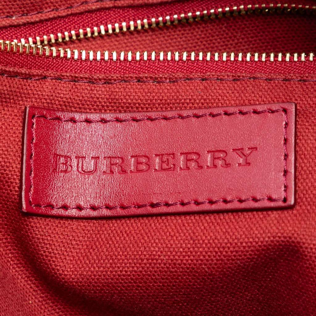 Burberry Medium Haymarket Check Coated Canvas Salisbury Tote Beige Very good condition - Box View