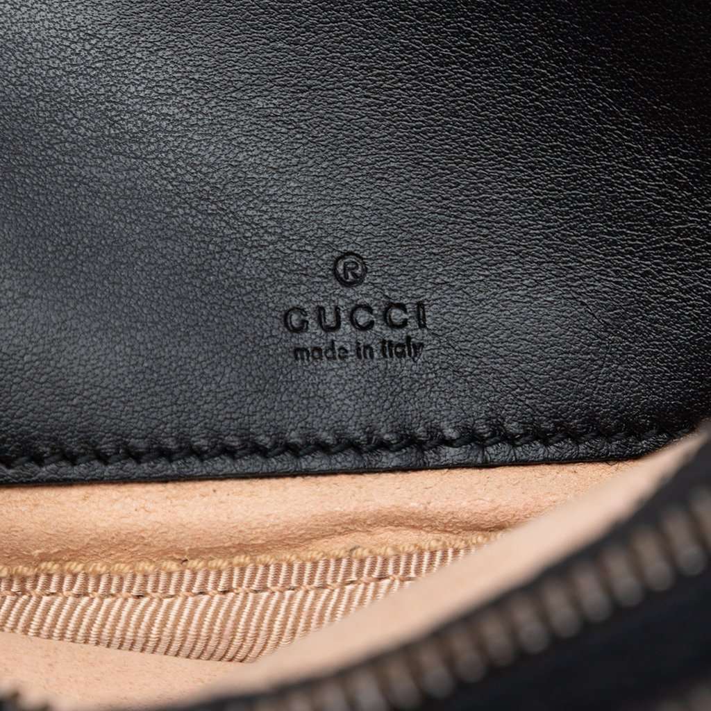 Gucci Mini GG Marmont Matelasse Leather Triple Zip Crossbody Black Leather Very good condition - Box View