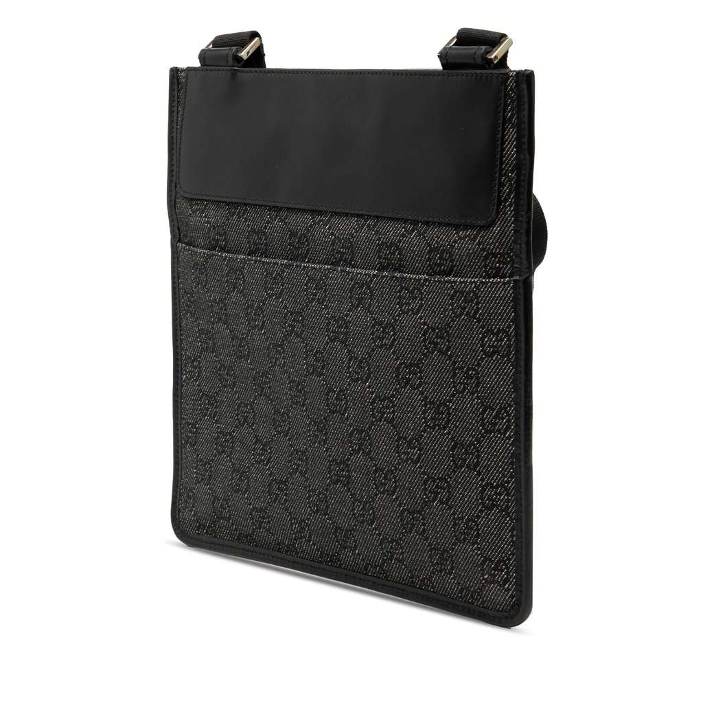 Gucci GG Denim Crossbody Black Very good condition - Back View
