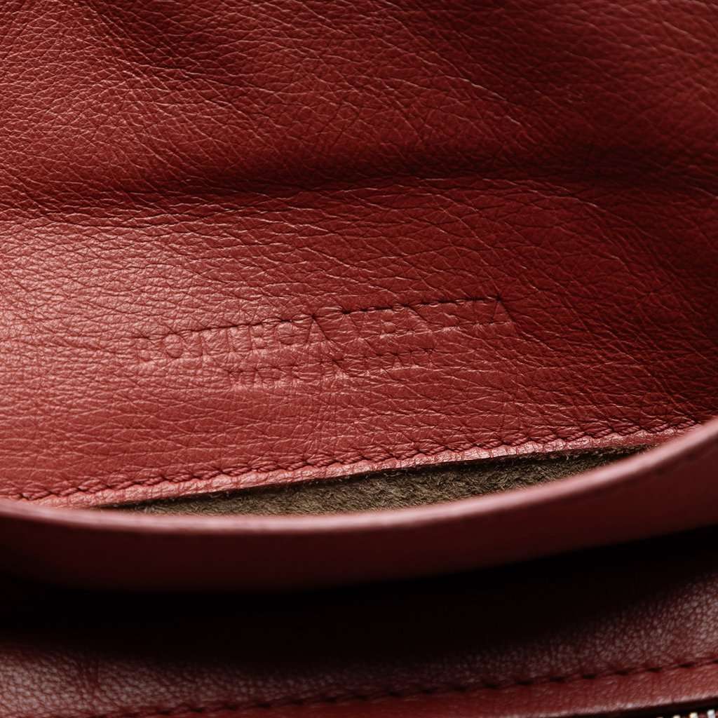 Bottega Veneta Mini Nappa Intrecciato Expandable Chain Flap Crossbody Red Leather Very good - Box View