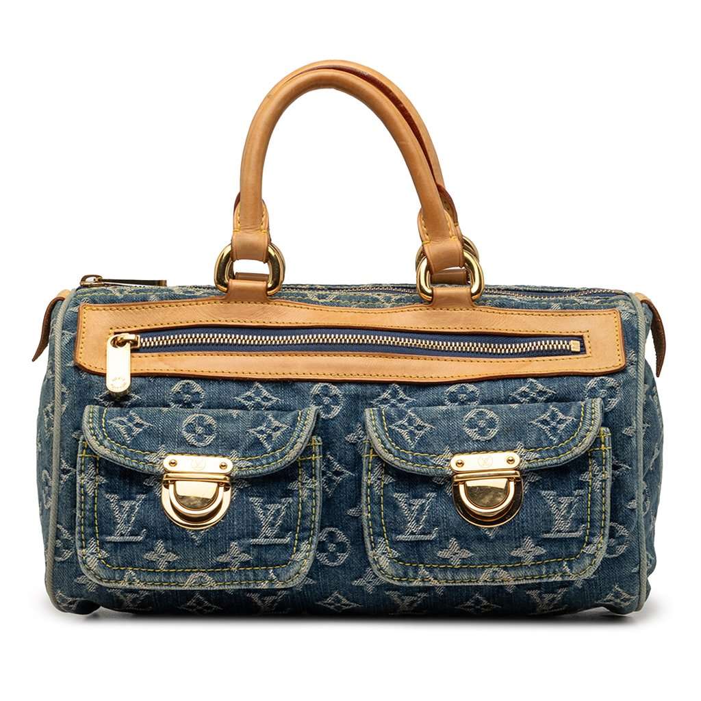Louis Vuitton Monogram Denim Neo Speedy 30 Blue Very good condition - Front View