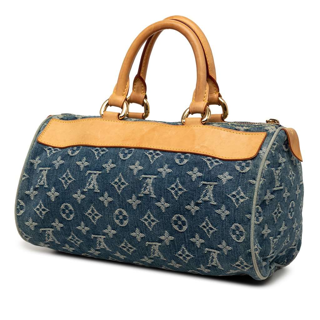 Louis Vuitton Monogram Denim Neo Speedy 30 Blue Very good condition - Back View
