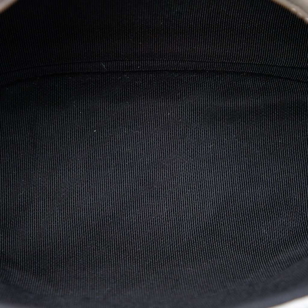 Chanel CC Quilted Metallic Calfskin Street Allure Camera Bag Silver Leather Very good condition - Model View