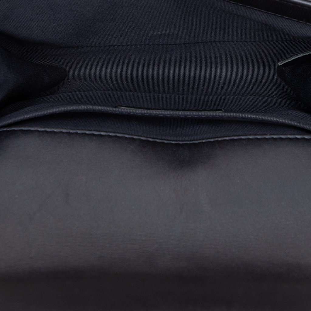 Chanel Small Lambskin Embossed Cube Boy Flap Blue Leather Very good - Model View