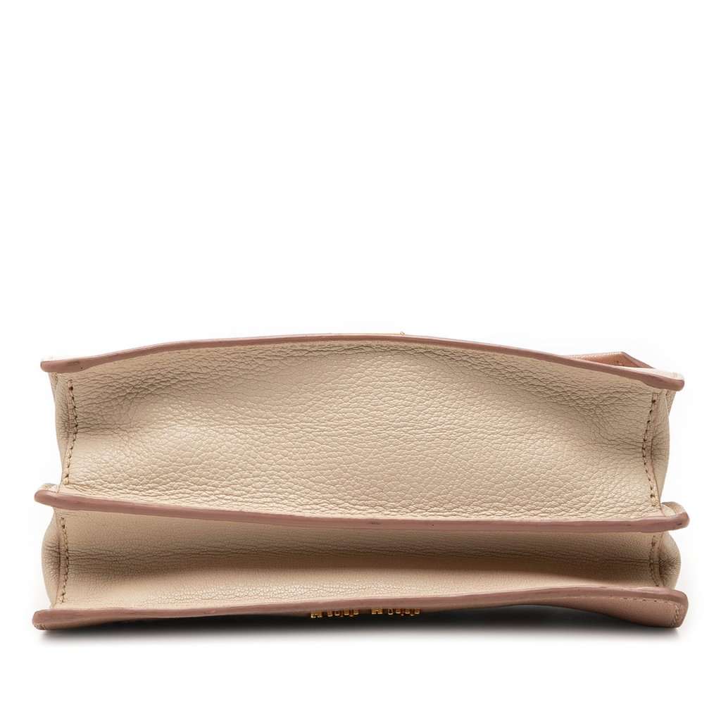 Miu Miu Bicolor Goatskin Madras Crossbody Brown Leather Very good - Inside View