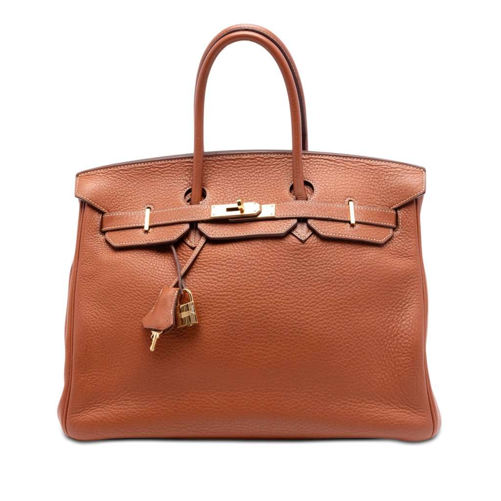 Hermès Togo Birkin Retourne 35 Brown Leather Very good condition - Front View