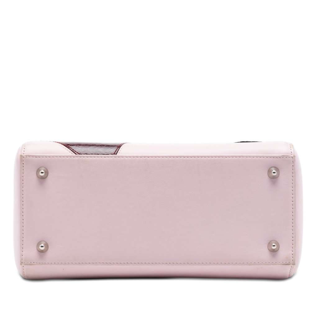 Dior Medium Calfskin Patent Embroidered Valentines Day Heart Lady Dior Pink Leather Very good condition - Inside View