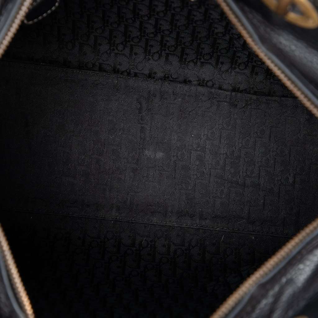 Dior Large Grained Calfskin Lady Dior Black Leather Very good condition - Model View