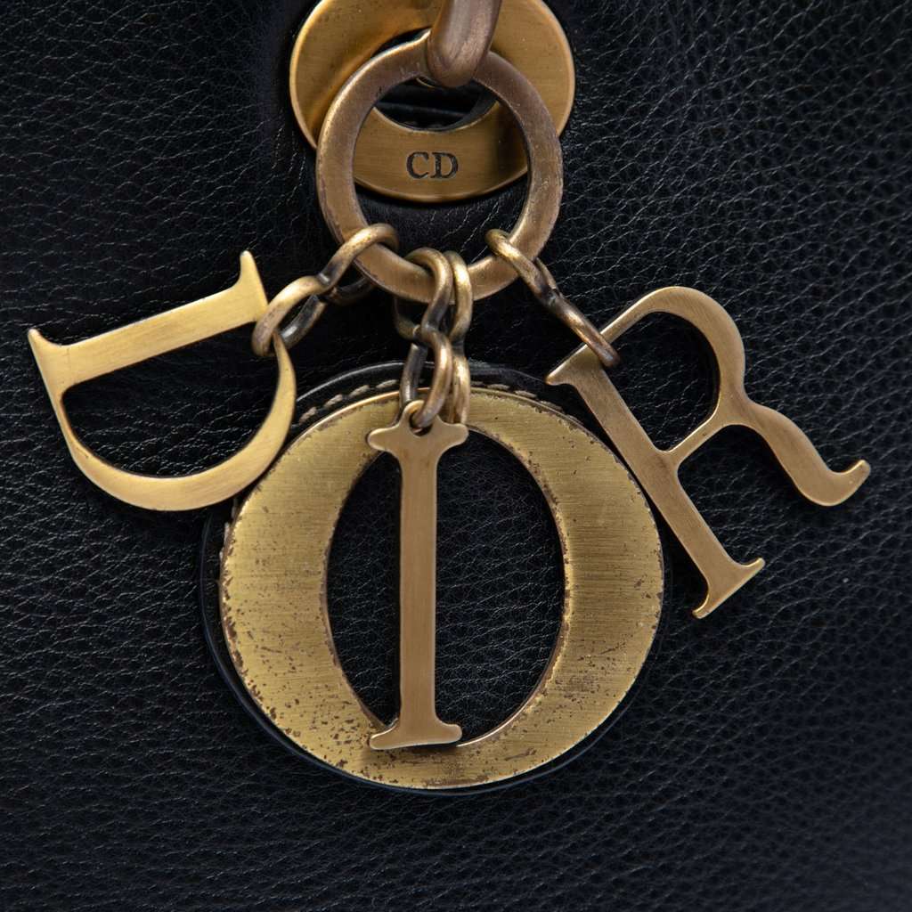 Dior Large Grained Calfskin Lady Dior Black Leather Very good condition - Box View