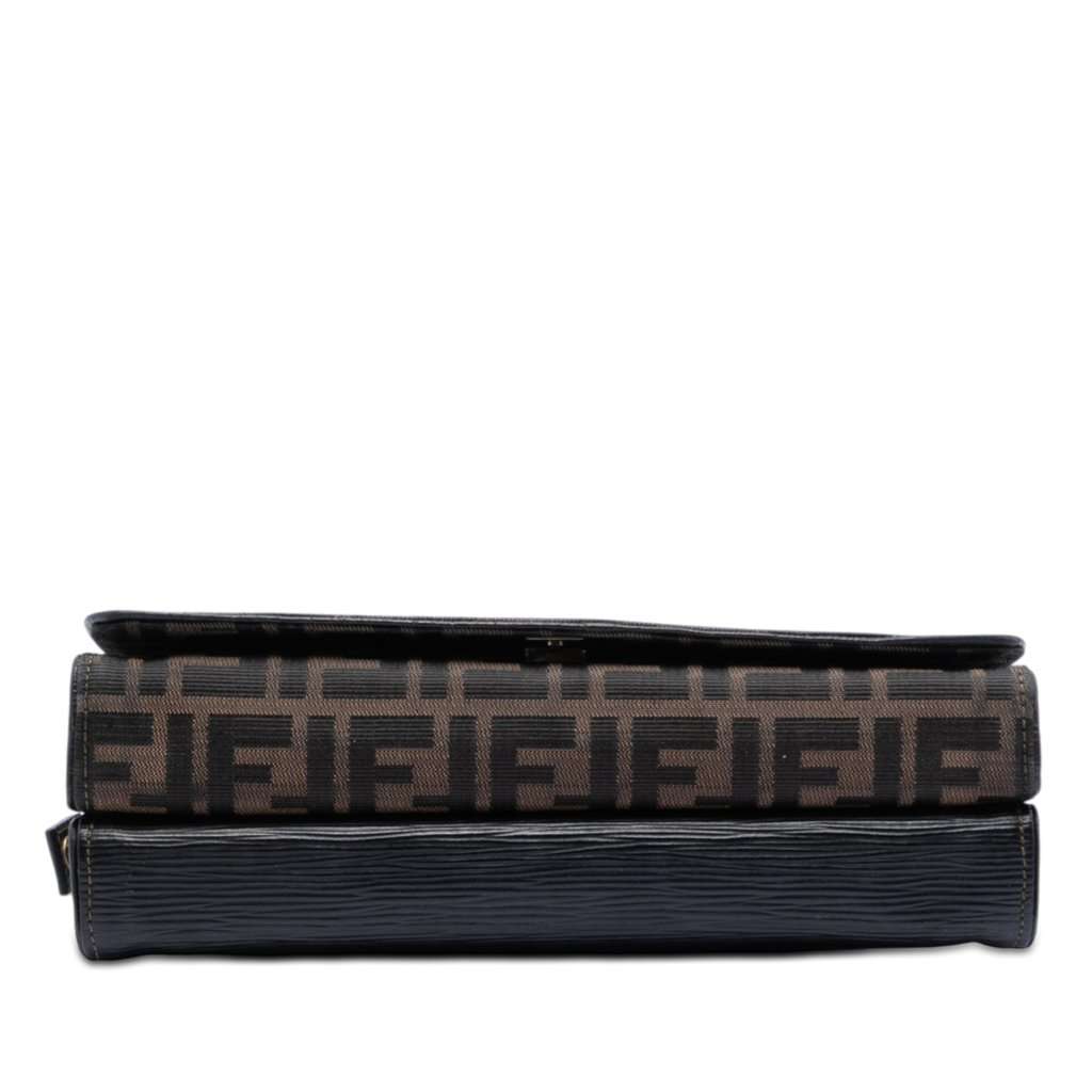 Fendi Zucca Canvas and Leather Crossbody Brown Very good condition - Inside View