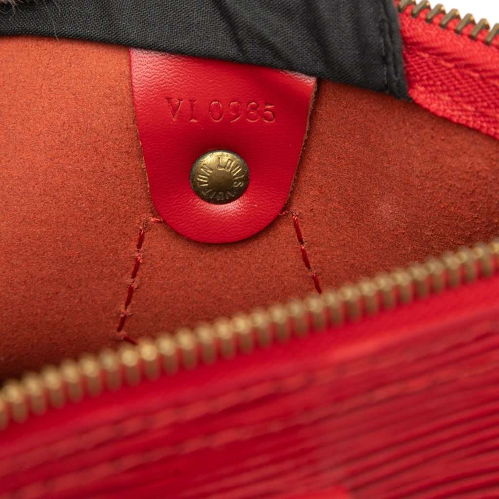 Louis Vuitton Epi Speedy 30 Red Leather Very good - Box View
