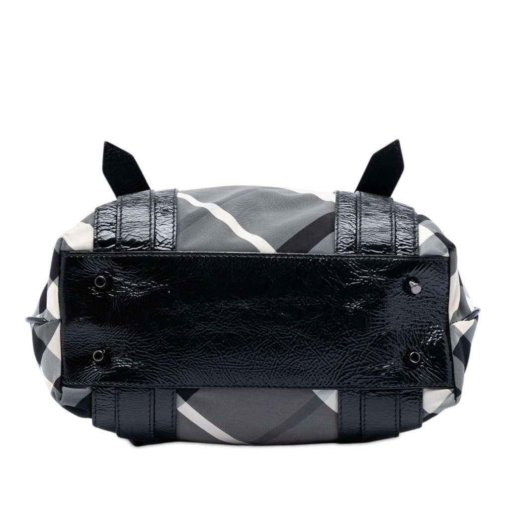 Burberry Small Beat Check Nylon Victoria Tote Black Very good condition - Inside View