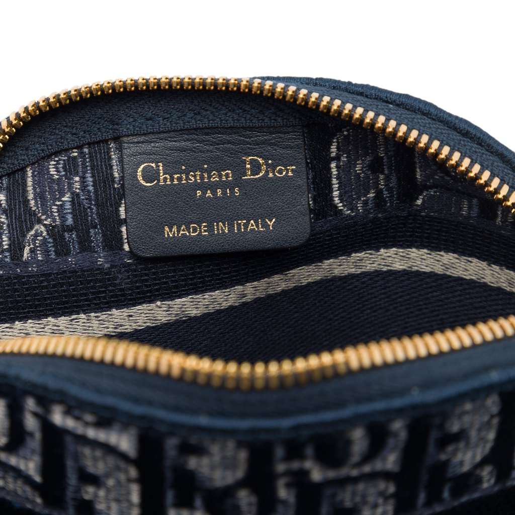 Dior Velvet Oblique Cosmetic Pouch Blue Very good - Box View