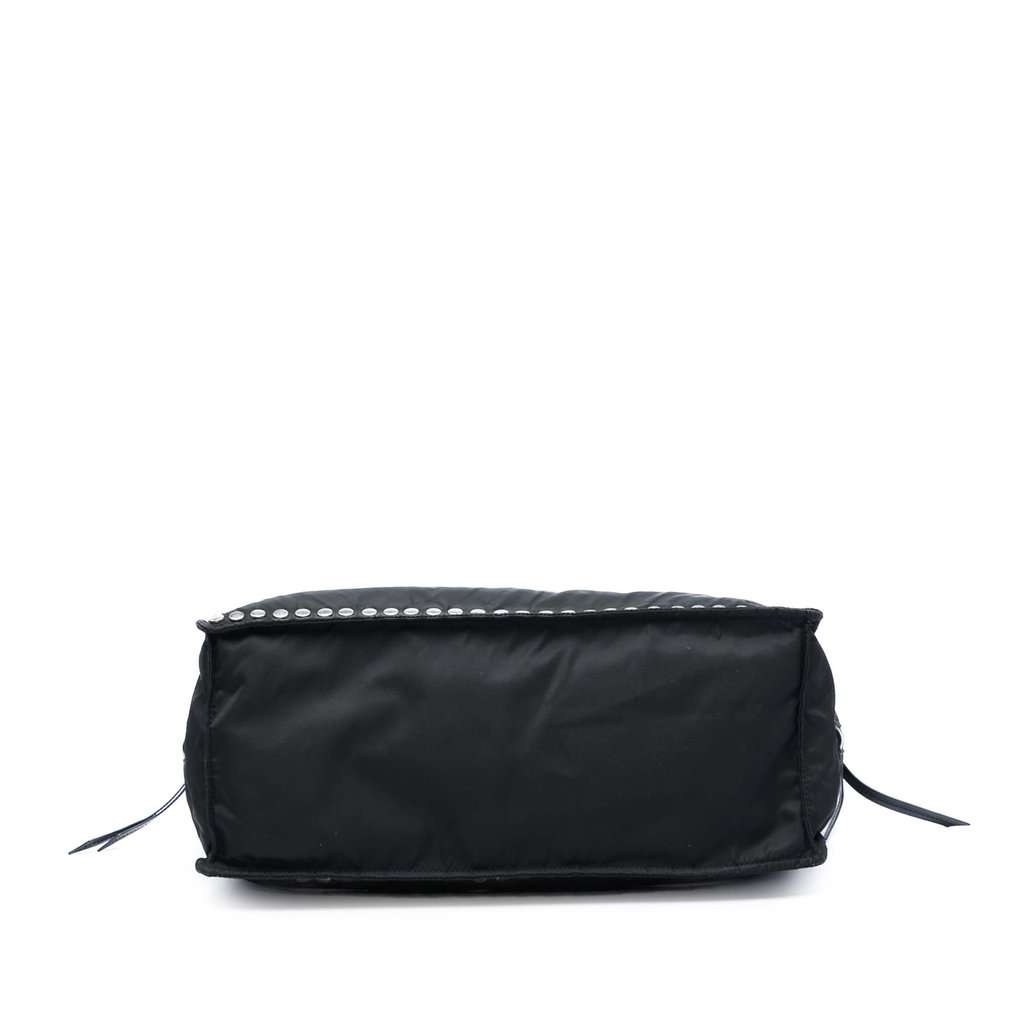 Prada Studded Tessuto Etiquette Tote Black Very good - Inside View