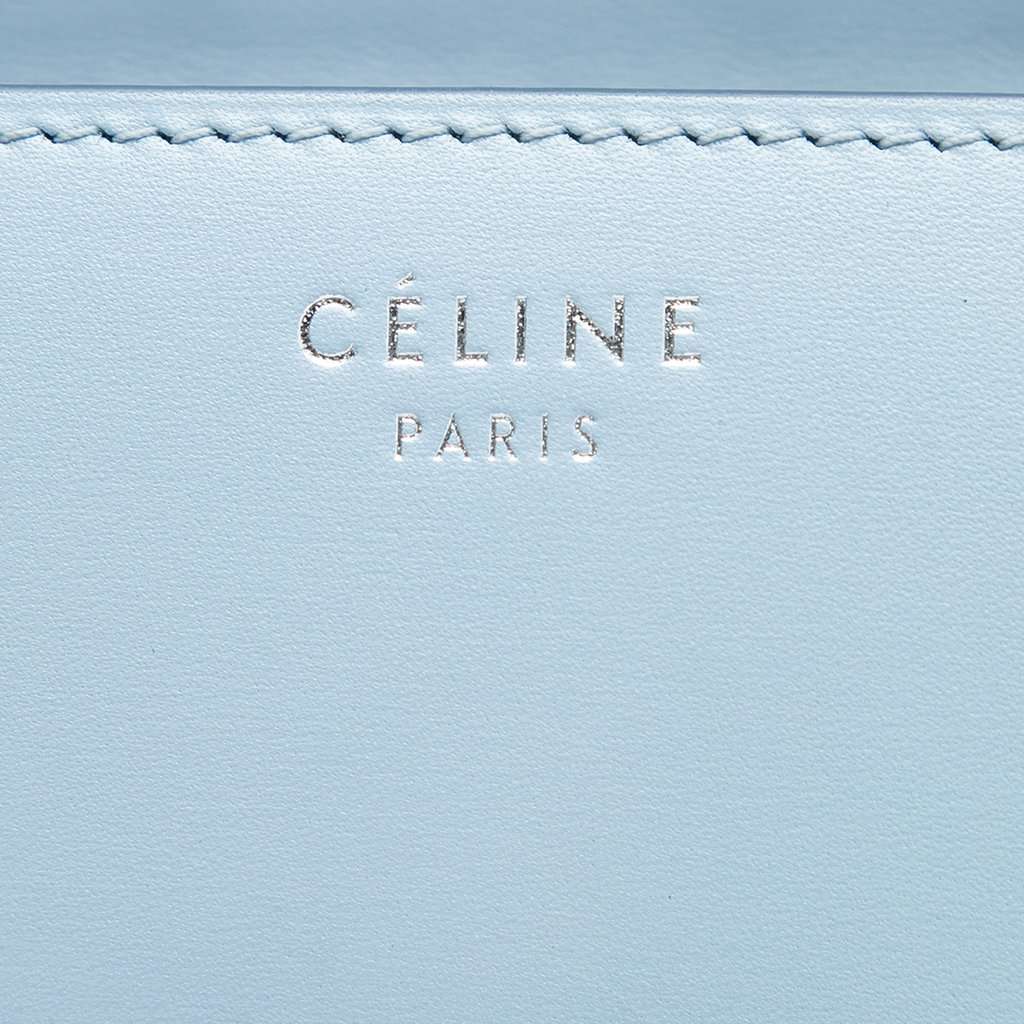 Celine Small Calfskin Classic Box Blue Leather Very good - Box View