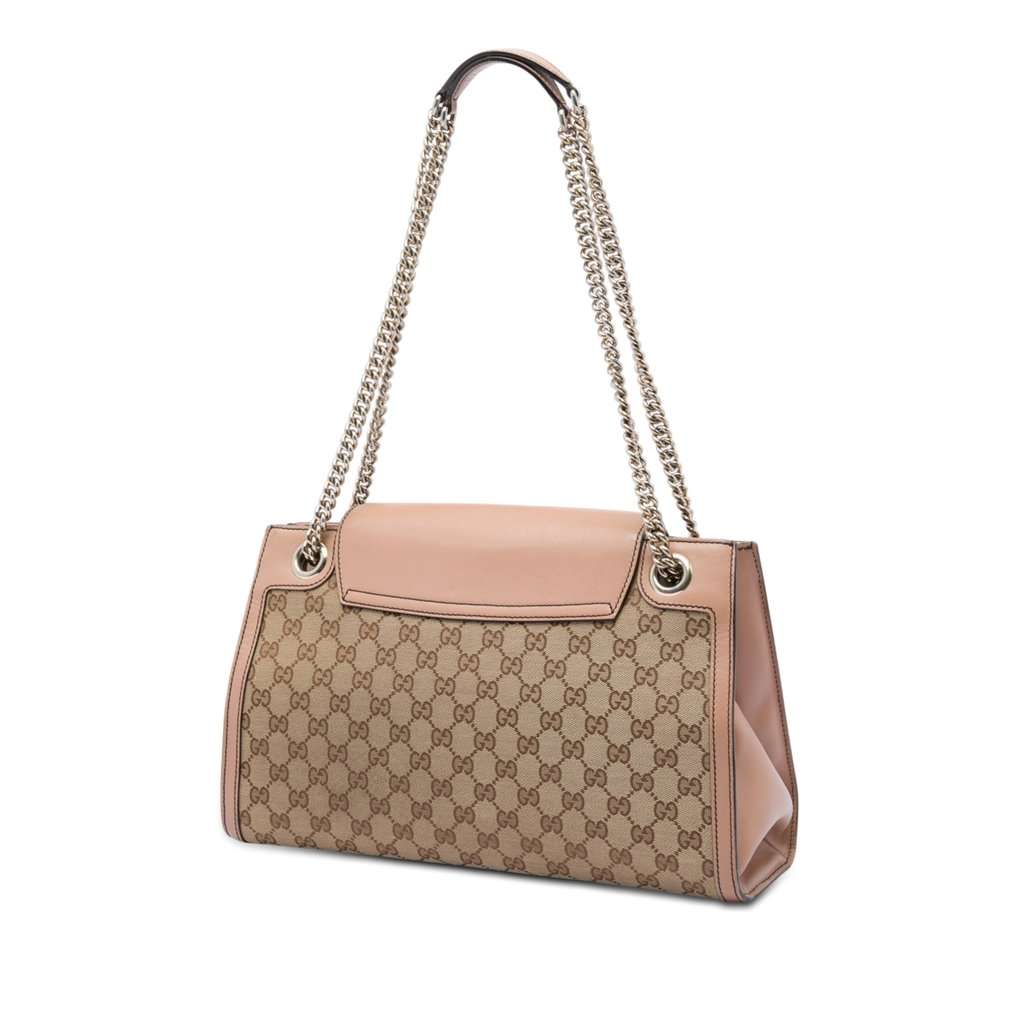 Gucci Large GG Canvas Emily Shoulder Bag Beige Very good condition - Back View