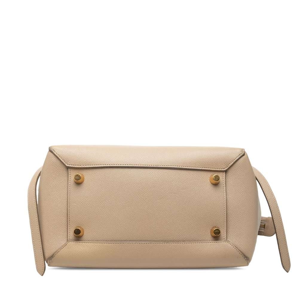 Celine Mini Grained Calfskin Belt Bag Beige Leather Very good condition - Inside View