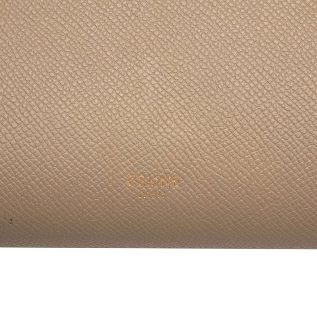 Celine Mini Grained Calfskin Belt Bag Beige Leather Very good condition - Box View