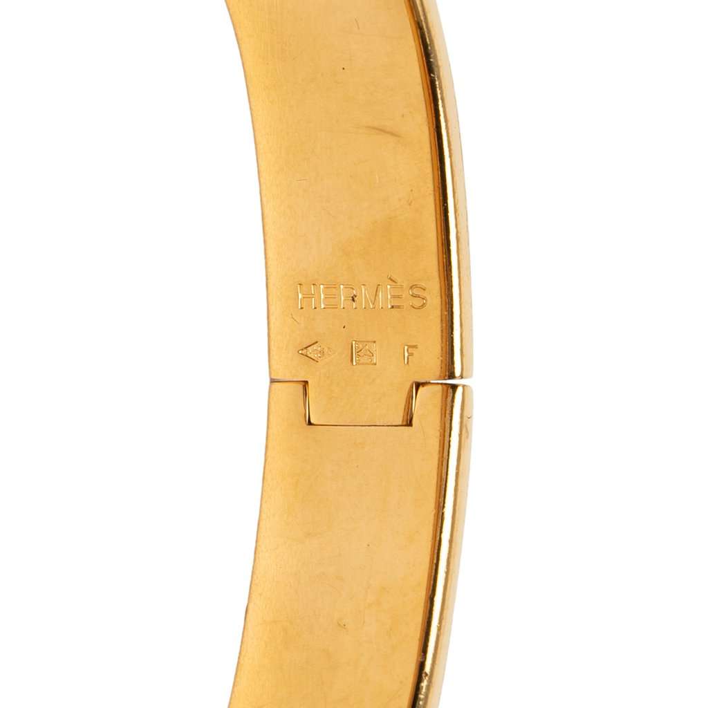 Hermès Narrow Enamel Clic H Bracelet PM Black Very good condition - Model View