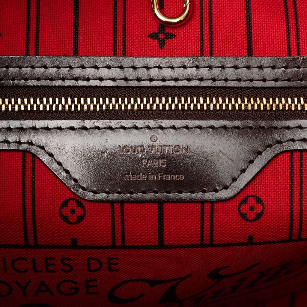 Louis Vuitton Damier Ebene Neverfull MM Brown Good condition - Box View