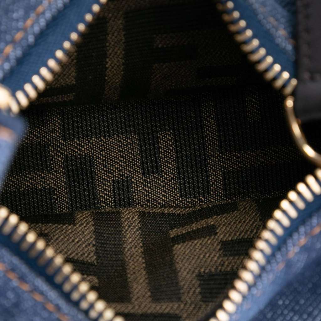 Fendi Nano Denim Fendigraphy Hobo Blue Very good condition - Model View