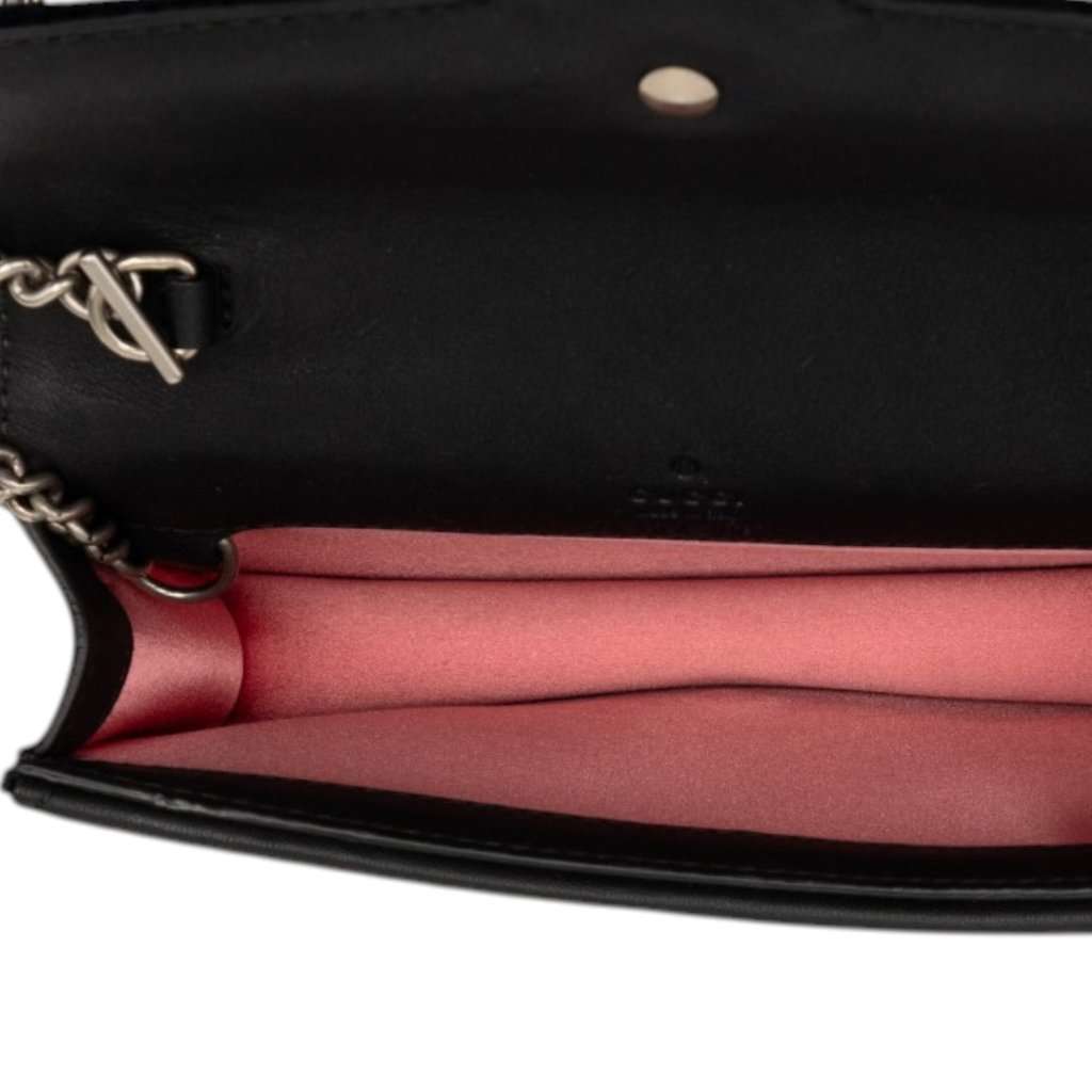 Gucci Mini Crystal Embellished Velvet Dionysus Crossbody Black Very good - Model View