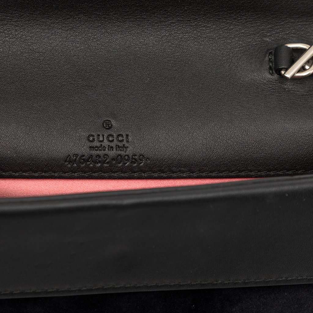 Gucci Mini Crystal Embellished Velvet Dionysus Crossbody Black Very good - Box View