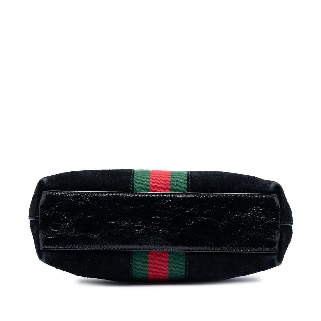 Gucci Small Suede Web Ophidia Dome Crossbody Black Leather Very good - Inside View