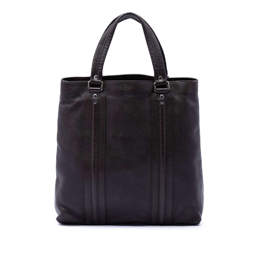 Gucci Grained Calfskin Tote Brown Leather Very good - Front View