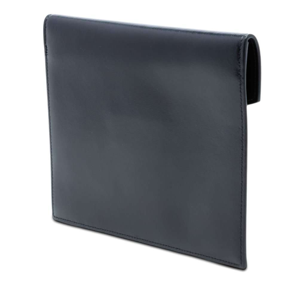 Saint Laurent Baby Smooth Shiny Calfskin Monogram Uptown Pouch Black Leather Very good condition - Back View