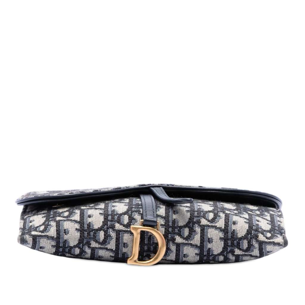 Dior Oblique Canvas Saddle Wallet On Chain Blue Very good - Inside View