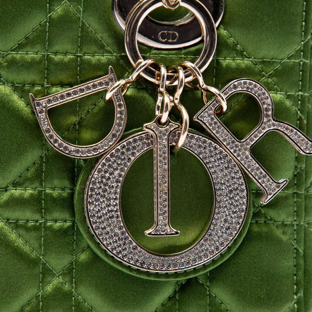 Dior Small Satin Cannage My ABCDior Lady Dior Green Very good condition - Box View