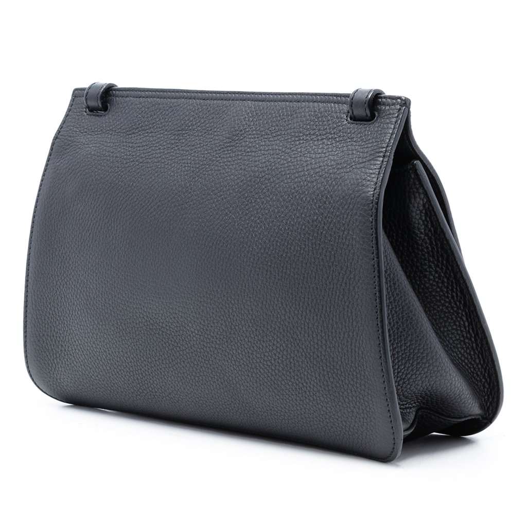 Gucci Medium Leather Bamboo Daily Crossbody Black Leather Very good condition - Back View