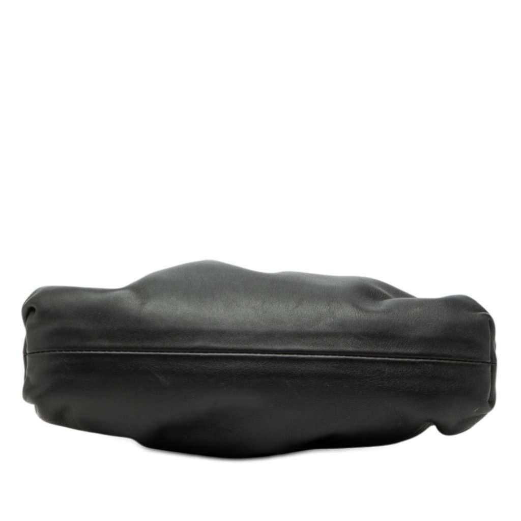 Bottega Veneta Lambskin The Mini Pouch Crossbody Black Leather Very good - Inside View