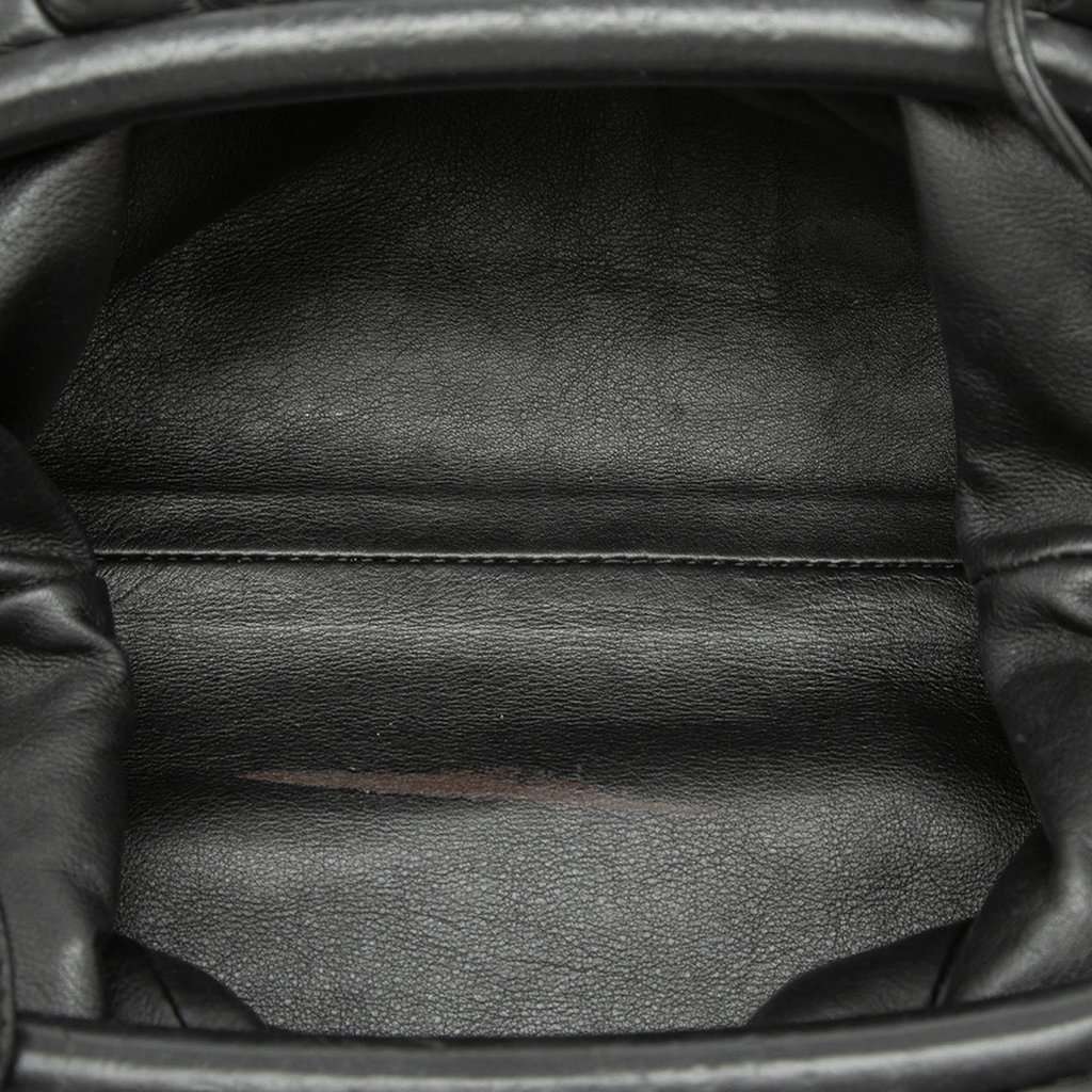 Bottega Veneta Lambskin The Mini Pouch Crossbody Black Leather Very good - Model View