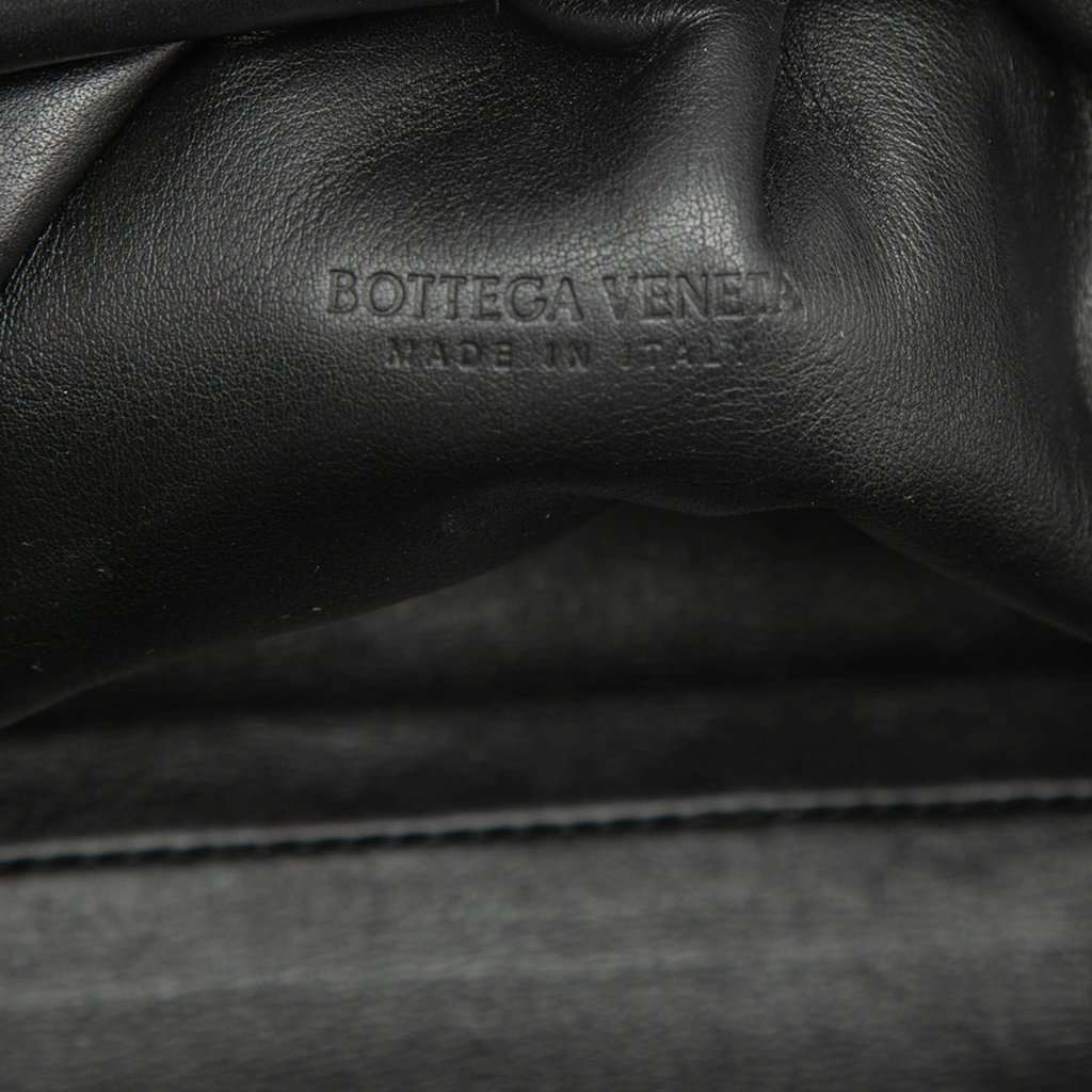 Bottega Veneta Lambskin The Mini Pouch Crossbody Black Leather Very good - Box View