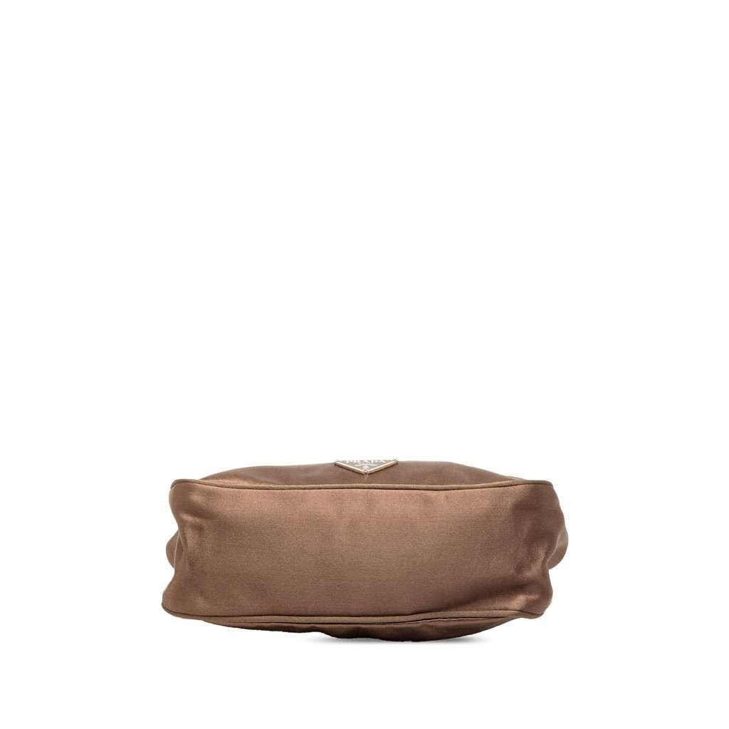 Prada Satin Kiss Lock Handbag Brown Very good condition - Inside View