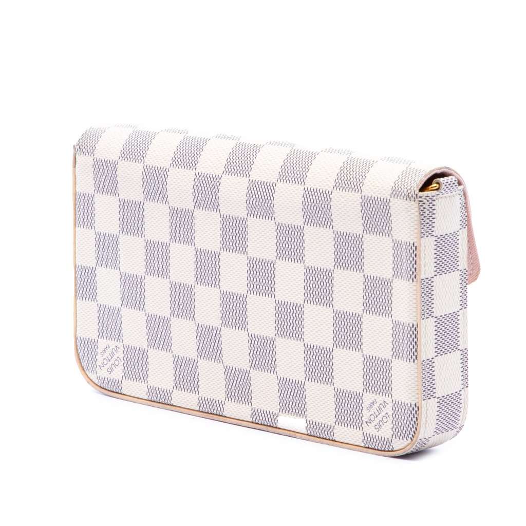 Louis Vuitton Damier Azur Pochette Felicie White Very good - Back View