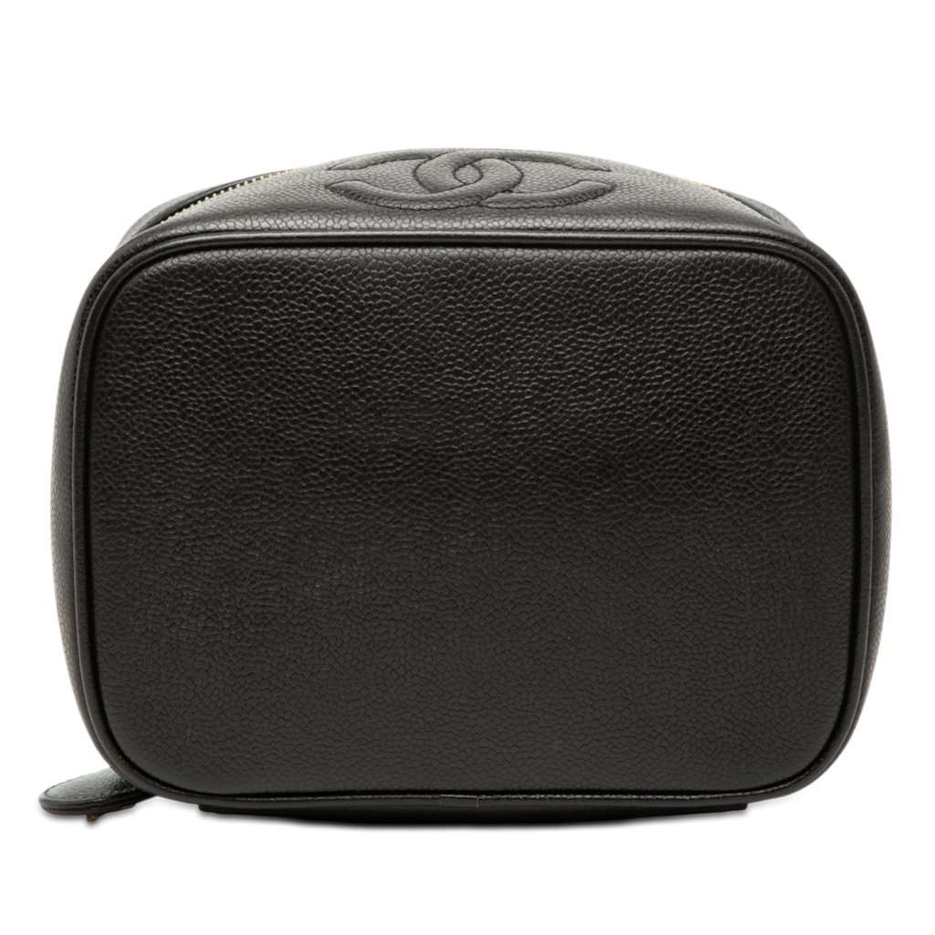 Chanel CC Caviar Vanity Case Black Leather Very good - Inside View