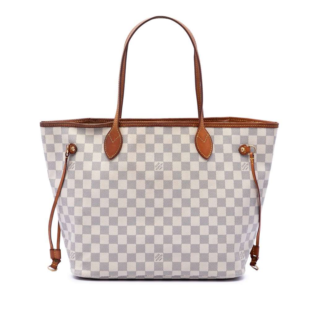 Louis Vuitton Damier Azur Neverfull MM White Very good condition - Front View