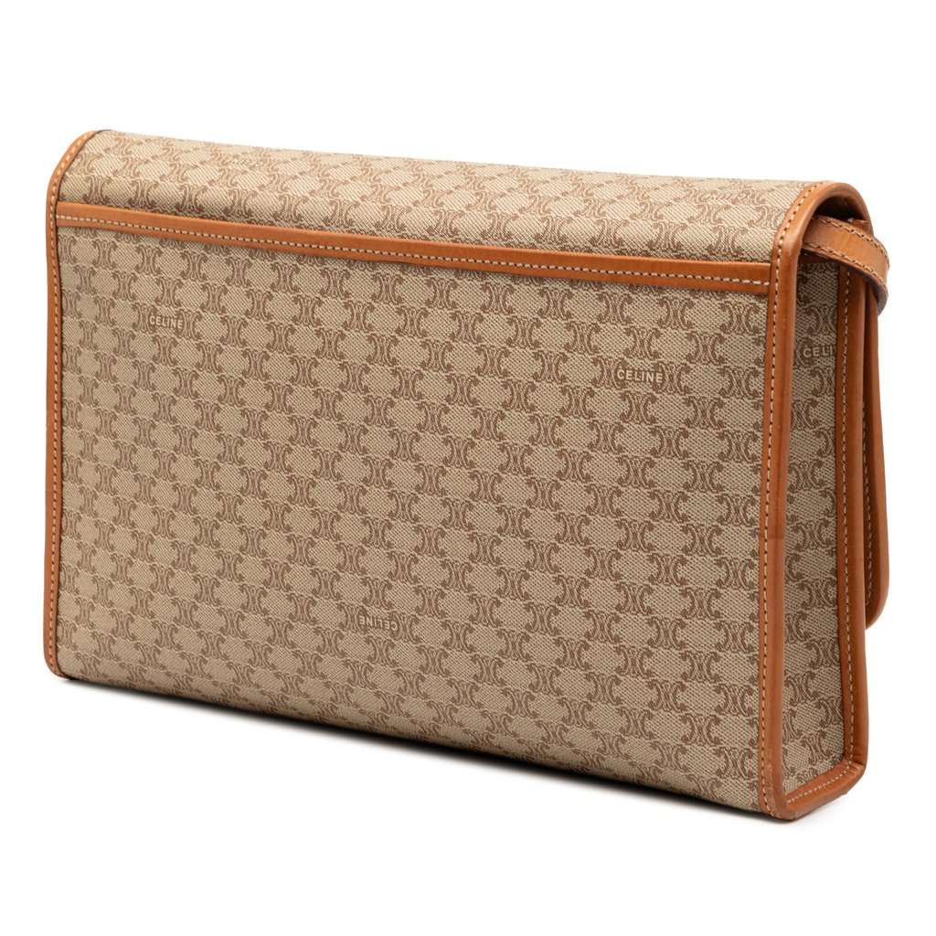 Celine Macadam Coated Canvas Crossbody Beige Very good condition - Back View