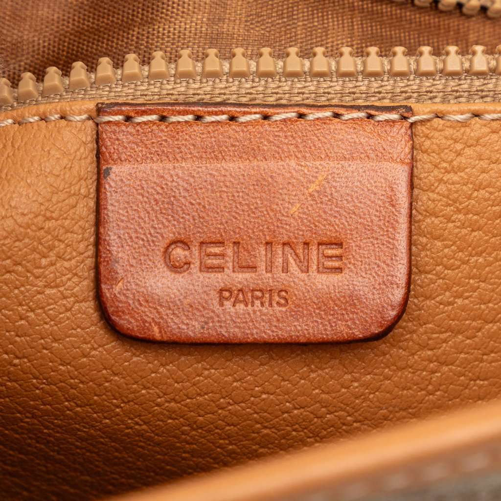 Celine Macadam Coated Canvas Crossbody Beige Very good condition - Box View