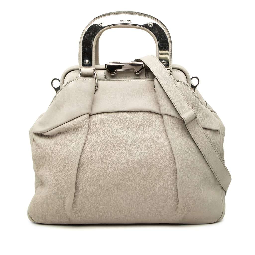Celine Grained Calfskin Soft Frame Doctor Bag MultiColor Leather Very good condition - Front View