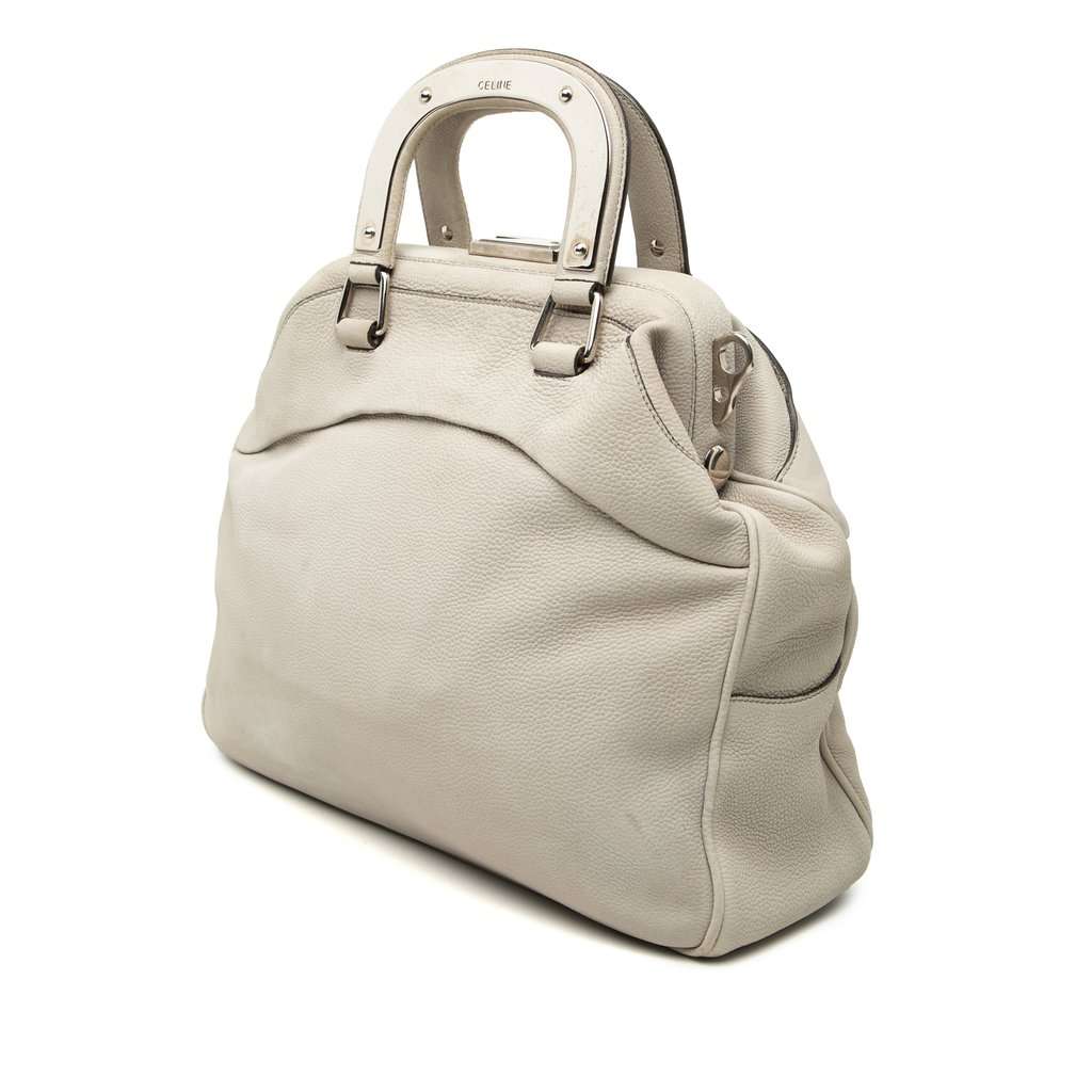 Celine Grained Calfskin Soft Frame Doctor Bag MultiColor Leather Very good condition - Back View