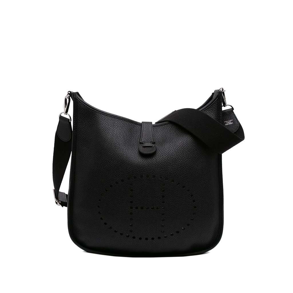 Hermès Clemence Evelyne III 33 Black Leather Very good - Front View