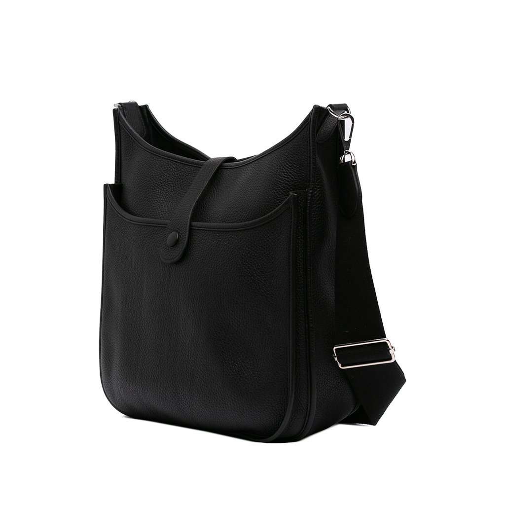 Hermès Clemence Evelyne III 33 Black Leather Very good - Back View