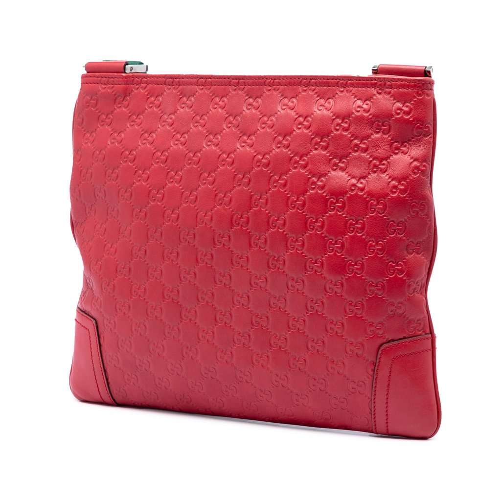 Gucci Beijing Olympics Edition Guccissima Web Crossbody Red Leather Very good condition - Back View