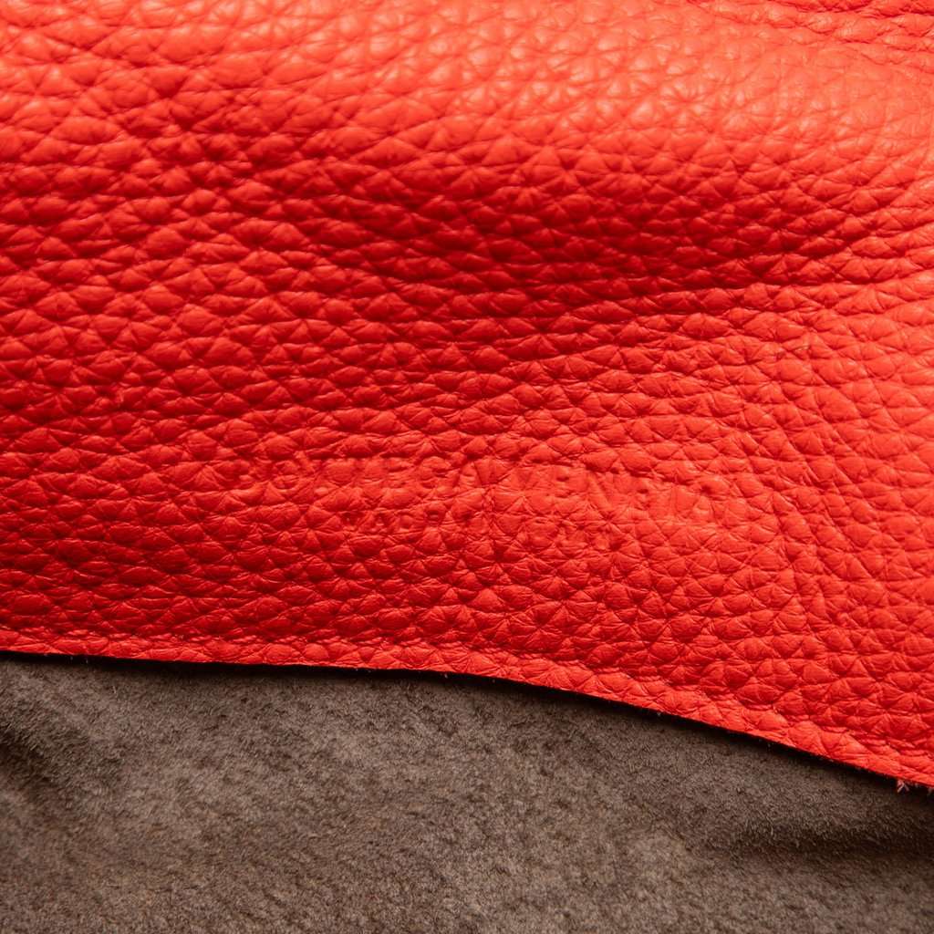 Bottega Veneta Intrecciato Trimmed Washed Cervo Deerskin Shoulder Bag Orange Leather Very good condition - Box View