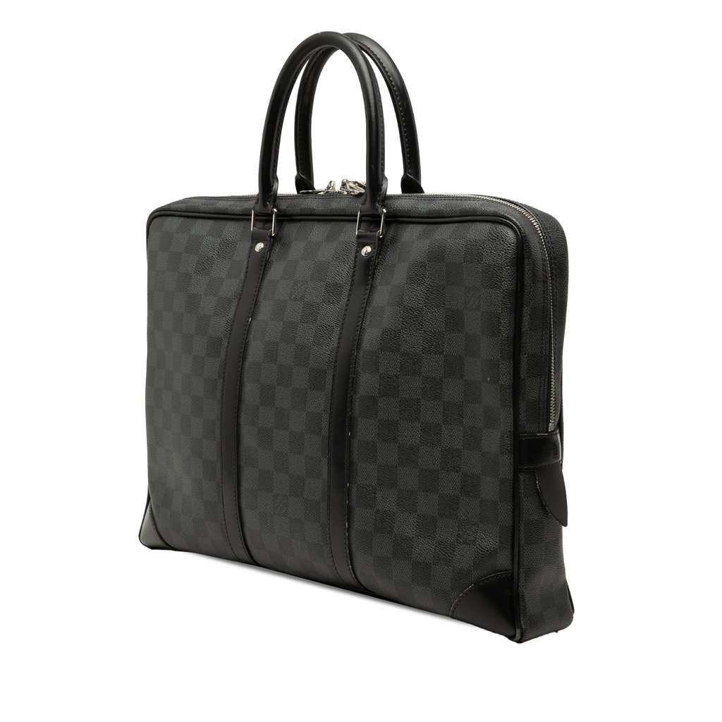 Louis Vuitton Damier Graphite Porte Documents Voyage PM Black Very good condition - Back View