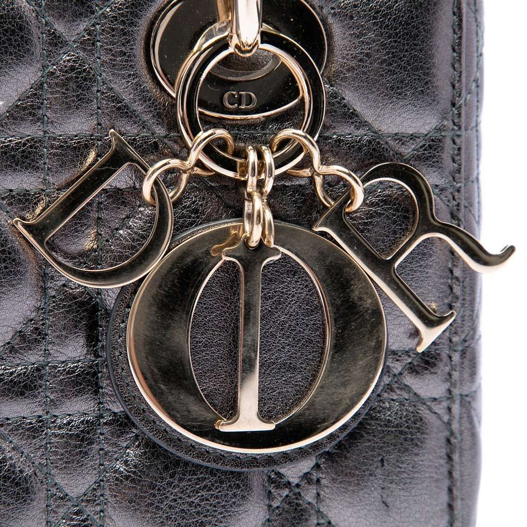 Dior Small Metallic Lambskin Cannage My ABCDior Lady Dior MultiColor Leather Very good condition - Box View